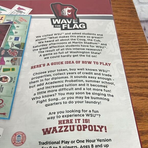 SEALED - WAZZUOPOLY - BOARD GAME -WASHINGTON STATE - Picture 6 of 7